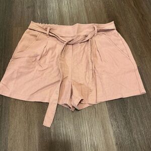 Ci Sono High Waist mauve Shorts with Belt